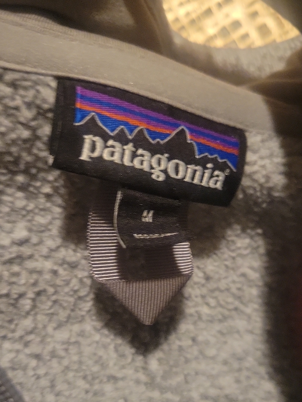Patagonia Gray Heather Fleece Pullover with Branded Chest Patch - Picture 6 of 6